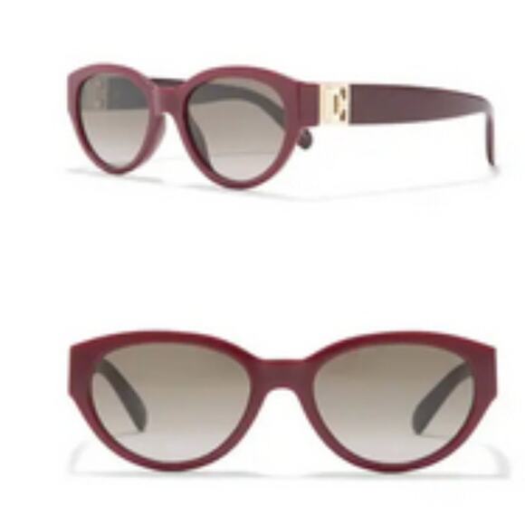 Givenchy 52mm Burgandy Oval Sunglasses - Picture 1 of 11